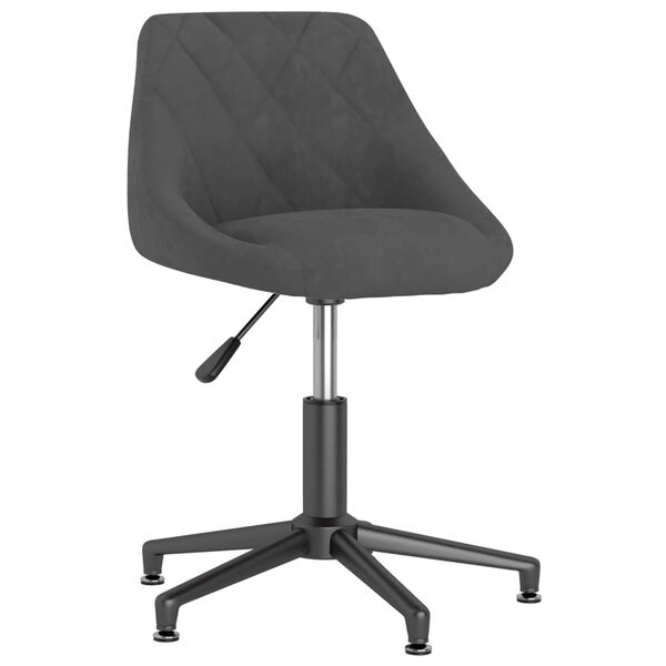 vidaXL Okretna blagovaonska stolica tamnosiva bar&scaron;unasta