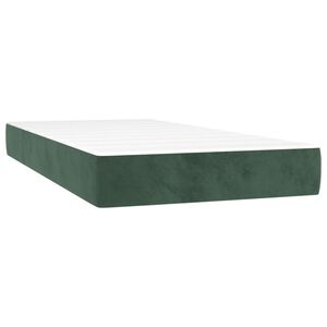 vidaXL Madrac s oprugama srednje tvrdoće tamnozeleni 80 x 200 x 20 cm bar&scaron;unasti