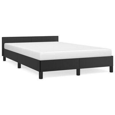 vidaXL Okvir kreveta s uzglavljem crni 120 x 190 cm od umjetne kože