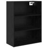 vidaXL Highboard Crni hrast 69,5 x 34 x 180 cm Konstruirano drvo