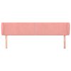 vidaXL Uzglavlje s u&scaron;ima ružičasto 203x23x78/88 cm bar&scaron;unasto