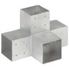 vidaXL Spojnik za stupove u X-obliku od pocinčanog metala 101 x 101 mm