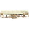 vidaXL Set vanjskih sofa 6 pcs Bijela i krem 79 x 79 x 37 cm