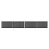 vidaXL Set panela za ogradu WPC 699 x 105 cm crni
