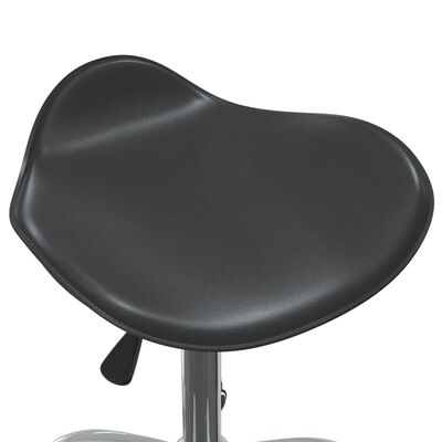 vidaXL Okretne blagovaonske stolice od umjetne kože 6 kom crne