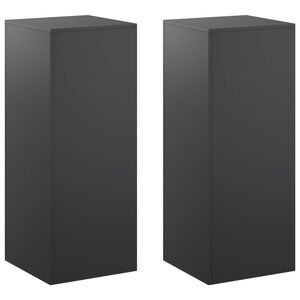 vidaXL Stalak za biljke 2 pcs Crna 40 x 40 x 100 cm Čelik