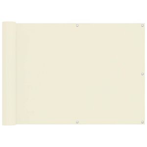 vidaXL Balcony ekran Krema 75 x 200 cm Oxford tkanina