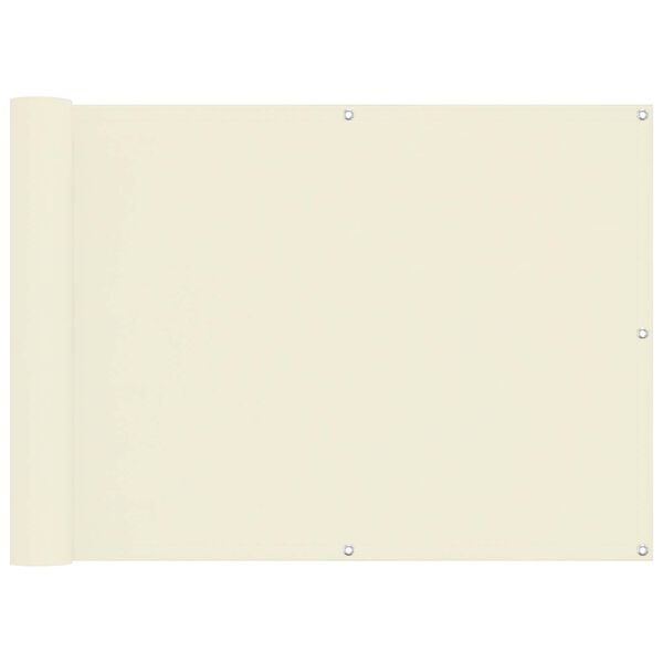 vidaXL Balcony ekran Krema 75 x 200 cm Oxford tkanina