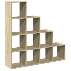 vidaXL Pregrada/regal za knjige 4 razina hrast 131,5x29x131,5cm drveni