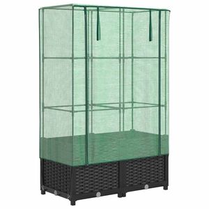 vidaXL Povi&scaron;ena gredica s pokrovom za staklenik 80 x 40 x 138 cm