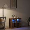 vidaXL LED komoda 2 pcs Staro drvo 41 x 37 x 67 cm Konstruirano drvo