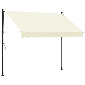 vidaXL Tenda na uvlačenje krem 300 x 150 cm od tkanine i čelika