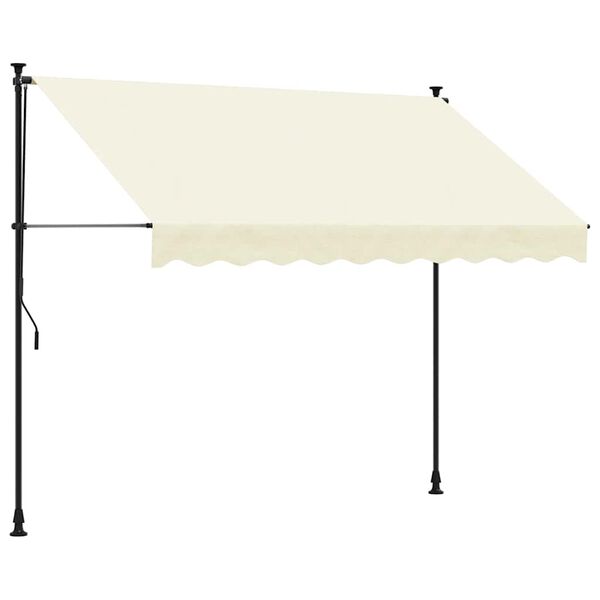 vidaXL Tenda na uvlačenje krem 300 x 150 cm od tkanine i čelika
