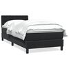 vidaXL Box Spring krevet s madracem crni 100x220 cm samt