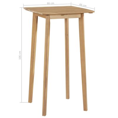 vidaXL Barski stol od masivnog bagremovog drva 60 x 60 x 105 cm