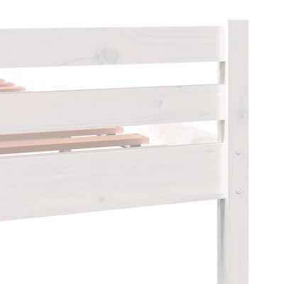 vidaXL Okvir za krevet od masivne borovine bijeli 150 x 200 cm king