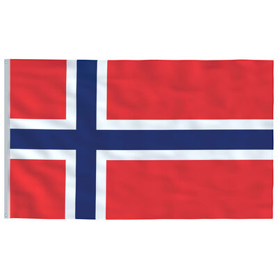 vidaXL Norveška zastava s aluminijskim stupom 6 m