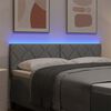 vidaXL Uzglavlje S LED lampica Podesiva Svijetlo siva 160 cm tkanina
