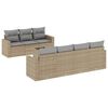 vidaXL 8-dijelni set vrtnih sofa od poliratana s jastucima bež