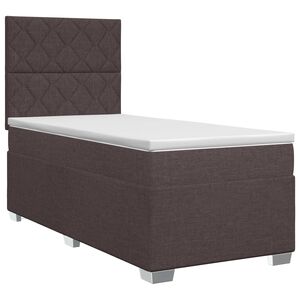 vidaXL Boxspring krevet s madracem Tamno smeđa 80 x 200 cm Tkanina