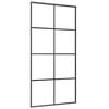 vidaXL Klizna vrata od aluminija i stakla ESG 102,5 x 205 cm crna