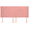 vidaXL Uzglavlje s u&scaron;ima ružičasto 203x16x118/128 cm bar&scaron;unasto