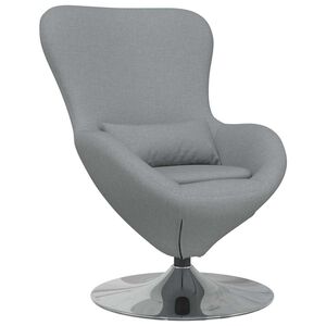 vidaXL Jajolika fotelja Svijetlo siva 63 x 73 x 90 cm tkanina