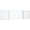 vidaXL Magnetna bijela ploča sklopiva 160 x 40 x 1,7 cm aluminijska