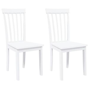 vidaXL Blagovaonske stolice 2 kom. Bijela guma od punog drva