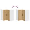 vidaXL Kuhinjski zidni kutni ormarić Lucca sjaj bijeli drveni