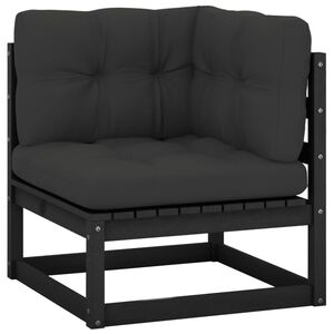 vidaXL Kutna vrtna sofa s antracit jastucima od masivne borovine