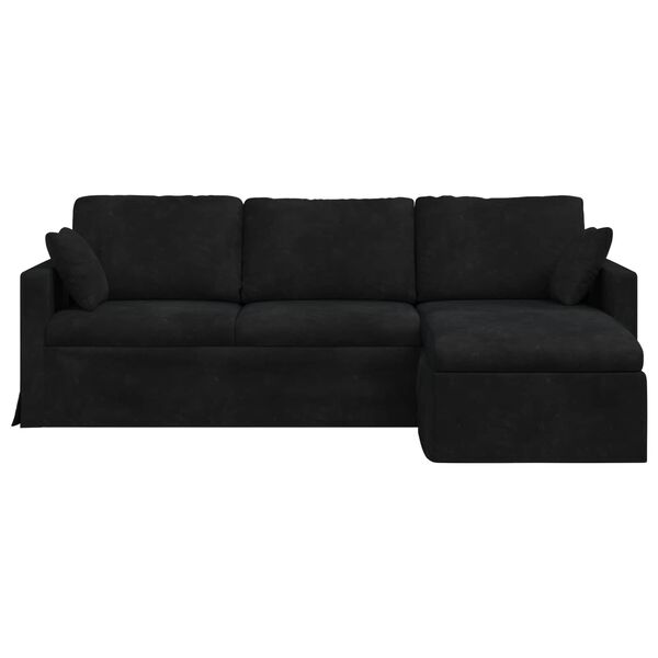 vidaXL Sofa Crna 198 x 134 x 80 cm Bar&scaron;un