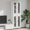 vidaXL Highboard s policom FLORIN Visoki sjaj bijela 60 x 35 x 182 cm