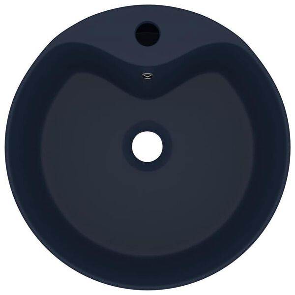 vidaXL Luksuzni umivaonik mat tamnoplavi 36 x 13 cm keramički