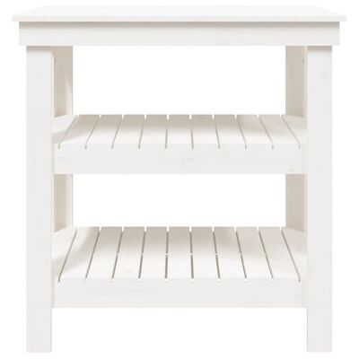 vidaXL Radni stol bijeli 78,5 x 50 x 80 cm od masivne borovine