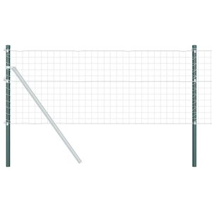 vidaXL Stup za ogradu 2 kom. Zelena 50 cm Čelik s pra&scaron;kastim premazom