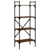 vidaXL Regal za knjige 4 razine boja hrasta 56x31,5x138,5 cm drveni