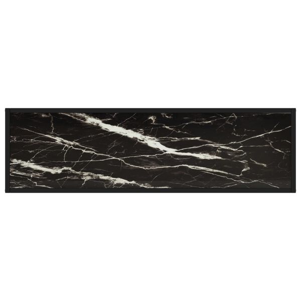 vidaXL Konzolni stol crni 120 x 35 x 75 cm od kaljenog stakla