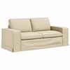 vidaXL Sofa 2 pcs Krema Metal