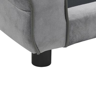 vidaXL Sofa za pse siva 72 x 45 x 30 cm plišana