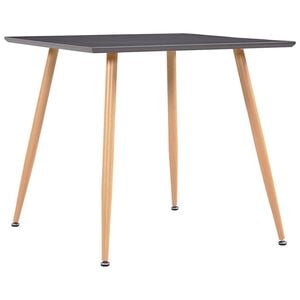 vidaXL Blagovaonski stol sivi i boja hrasta 80,5 x 80,5 x 73 cm MDF