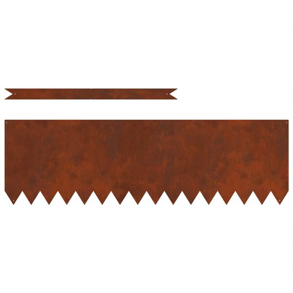 vidaXL Ograda oko Travnjaka 50 pcs Smeđa 100 x 0.05 x 20 cm