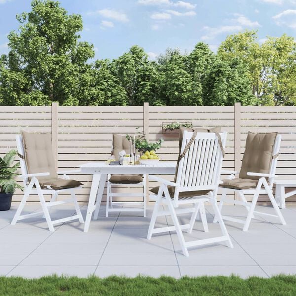 vidaXL Jastuci za stolicu s visokim naslonom 4 kom smeđesivi tkanina