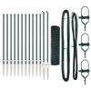 vidaXL Ograda s postovima Zelena 1 x 25 m Čelik i PVC