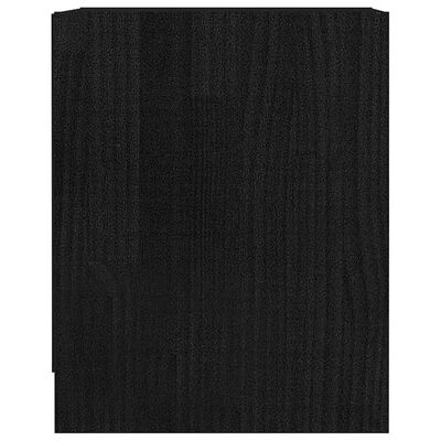 vidaXL Noćni ormarići 2 kom crni 35,5x33,5x41,5 cm od masivne borovine