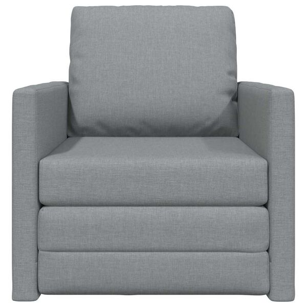 vidaXL Podni kauč na razvlačenje 2-u-1 svjetlosivi 112x174x55cm bar&scaron;un