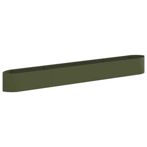 vidaXL Povi&scaron;eni vrtni krevet Maslinastozelena 380 x 40 x 40 cm Čelik