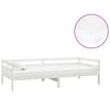 vidaXL Dnevni ležaj s madracem 90 x 200 cm bijeli od masivne borovine
