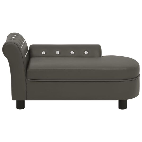 vidaXL Sofa za pse tamnosiva 83 x 45 x 42 cm od umjetne kože