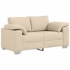 vidaXL Sofa 3 pcs Krema Platnasta tkanina